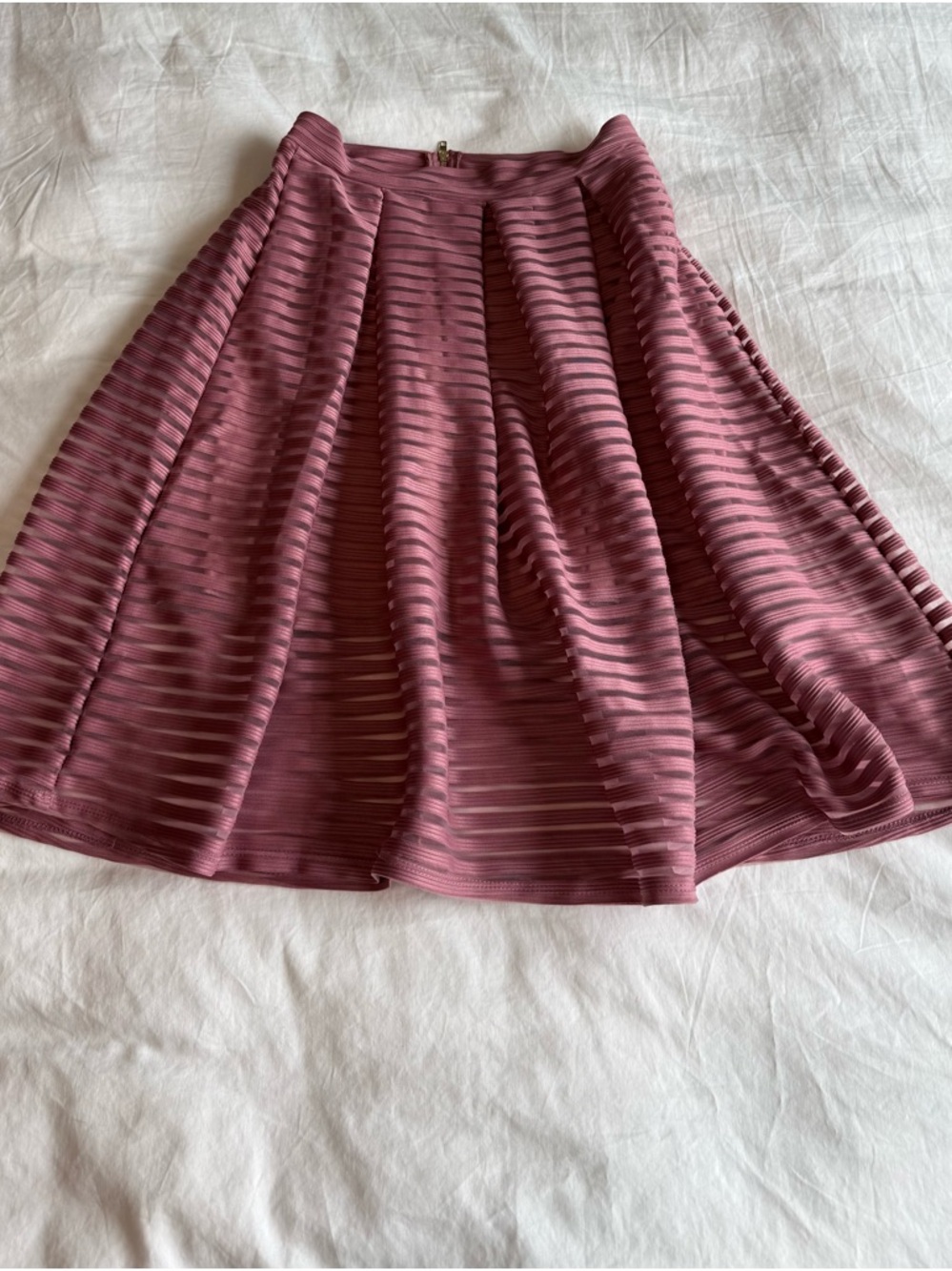 Charlotte Russe Dusty Rose Textured Circle Skirt